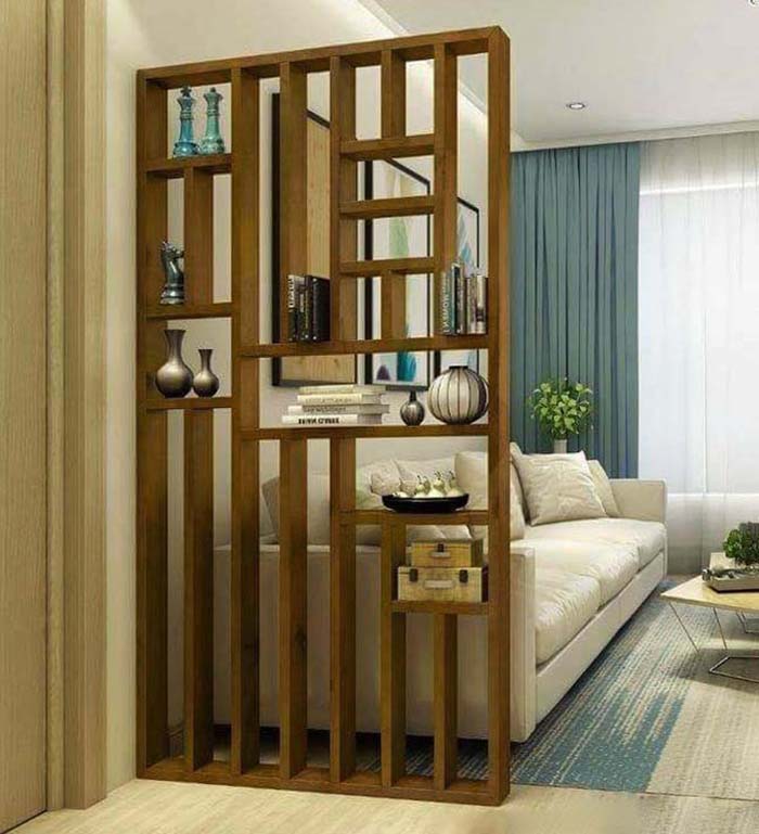 lam gỗ phòng khách căn hộ